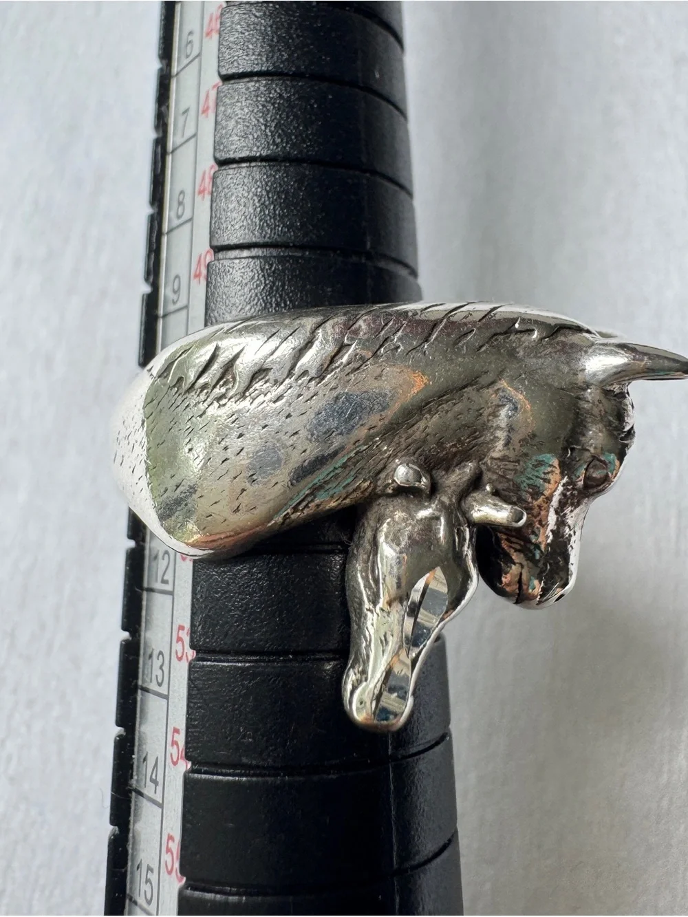 Sterling Silver 925 Horse and Mare Band Ring Size 5.5 Signed Solid 8 Grams